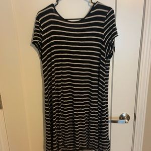 Stripped T-shirt dress